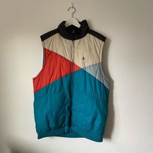 Volcom Multi-color Geometric Puffy Vest